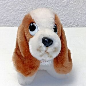 Made in Korea VINTAGE 1980's Promotional HUSH PUPPIES 4" Basset Hound PLUSH Dog